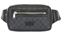 GG Supreme Belt Bag, Canvas/Leather, Black, 200047, 2*
